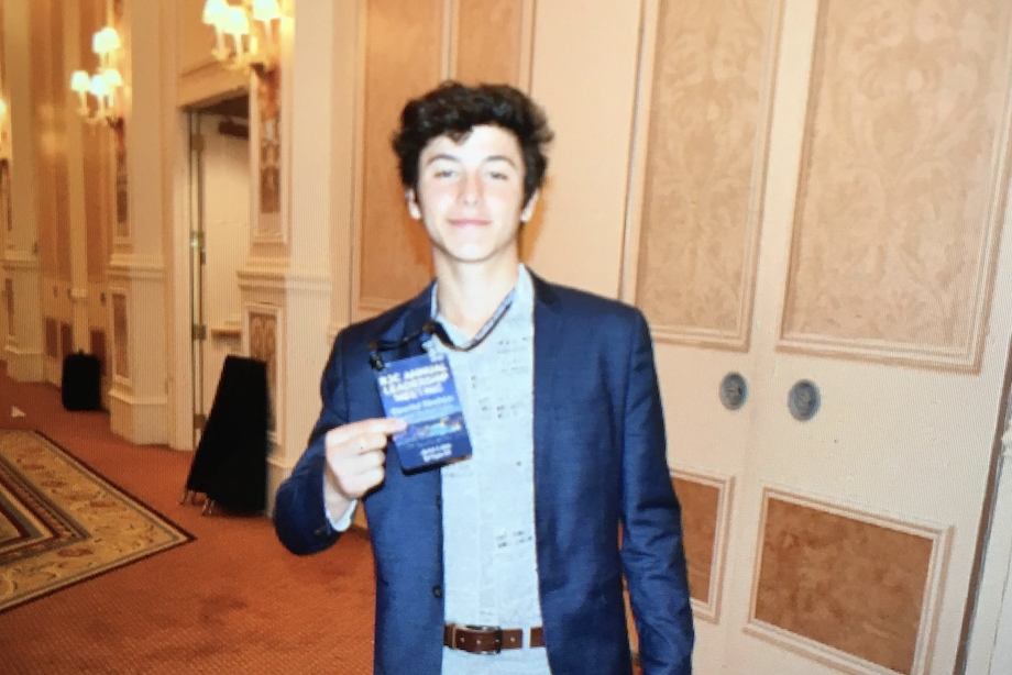 Young Gavriel at a conference